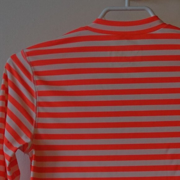 J.Crew crewcuts rashguard swim swimwear stripe neon coral long-sleeve Girls 16 - Picture 7 of 10